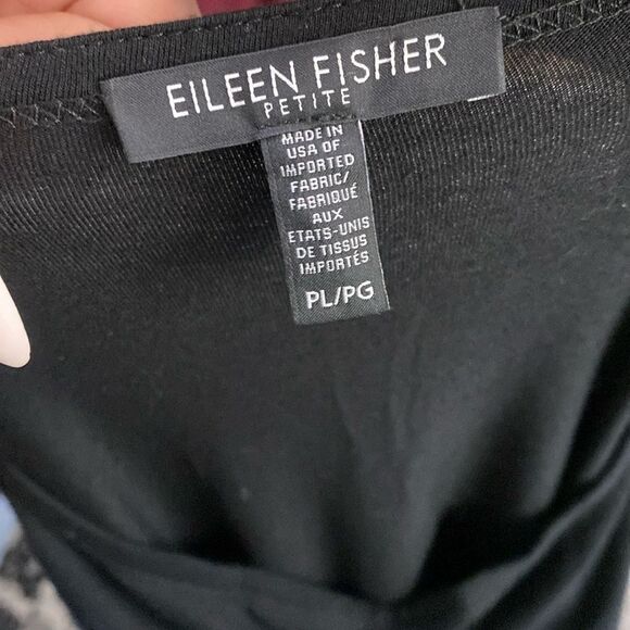 Eileen Fisher Black Fine Jersey Long Top Tunic - Picture 6 of 10